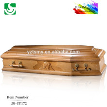customized Italian style oak wooden carving coffin handle